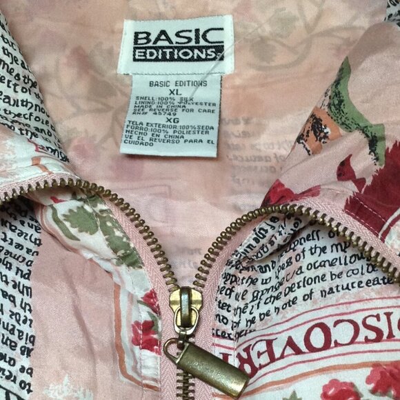 VINTAGE Basic Editions SilkJacket, Quite Lux, Floral Chic, Avant Garde, Eclectic - Picture 8 of 8
